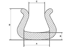 Profilés mousse en U