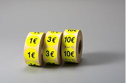 Etiquettes adhésives - Pastilles pré-imprimées