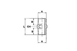 Mamelons male/male conique