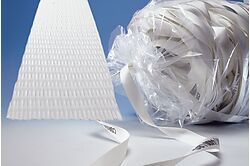 Feuillards textiles tissés et collés à froid